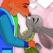 Игра Первый поцелуй Джуди и Ника: Зверополис