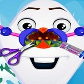 Игра Чистим нос Олафу