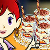 Игра Готовить Тирамису в стаканчиках: Кухня Сары