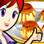 Игра Готовить Пудинг с изюмом: Кухня Сары