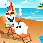Игра Олаф отдыхает на пляже