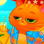 Игра Котик Бубу на пляже: Пазл