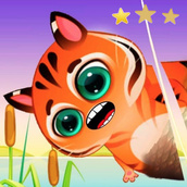 Игра Котик Бубу рыба: Пазл